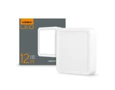 LED Cвітильник накладний квадрат VIDEX 12W 5000K
