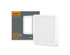 LED Cвітильник накладний квадрат VIDEX 18W 5000K
