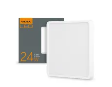 LED Cвітильник накладний квадрат VIDEX 24W 5000K