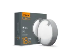 LED світильник IP65 круглий VIDEX 18W 5000K з сенсором освітленості