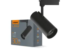 LED світильник трековий VIDEX 30W 4100K чорний