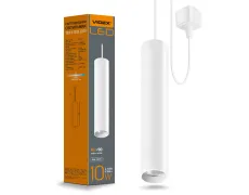 LED світильник підвісний трековий VIDEX 10W 4100K білий