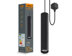 LED світильник підвісний трековий VIDEX 10W 4100K чорний