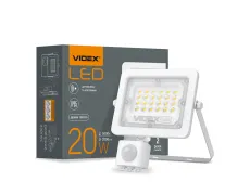 LED прожектор VIDEX F2e 20W 5000K з датчиком руху та освітленості