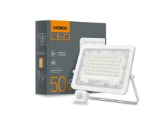 LED прожектор VIDEX F2e 50W 5000K з датчиком руху та освітленості