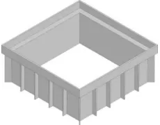 Верхня частина для точечного дренажа Hauraton Recyfix Point 30/30 (300х 120х 300) з PР висотою 120мм