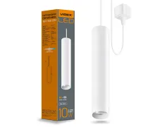 LED світильник підвісний трековий VIDEX 10W 4100K білий