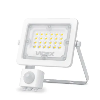 LED прожектор VIDEX F2e 10W 5000K з датчиком руху та освітленості