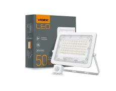 LED прожектор VIDEX F2e 50W 5000K з датчиком руху та освітленості