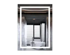Дзеркало Mixxus Premium FLASH MR21-60x80 (LED Touch, Anti-fog, димер, годинник) (MP6617)