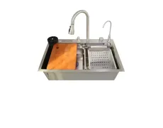 Мийка багатофункціональна Zerix ZH7546-SET-06.SUS304 DECOR з вбудованим змішуачем (ZX5682)