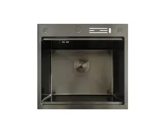 Мийка Mixxus MH5050-SK Nano-Black з н.ст.зі сходинкою для сушарки, з підст.під ножі(графіт) (MX1940