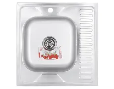 Мийка кухонна Zerix Z6060L-08-180E (Satin) (ZS0586)