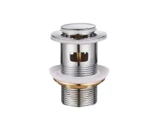 Донний клапан для умивальника з переливом Mixxus POP-UP-05 1 1/4'' (кнопка) (MI6137)