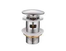 Донний клапан для умивальника з переливом Mixxus POP-UP-03 1 1/4'' (кнопка) (MI6135)