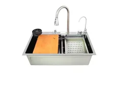 Мийка багатофункціональна Zerix ZH7546-SET-07.SUS304 DECOR з вбудованим змішуачем (ZX5684)