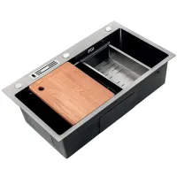 Мийка Mixxus Premium MH7545-SET-05 MICRO DECOR NANO-BLACK (3.0/0.8) комплект (графіт) (MX9633) Мийка Mixxus Premium MH7545-SET-05 MICRO DECOR NANO-BLACK (3.0/0.8) комплект (графіт) (MX9633)