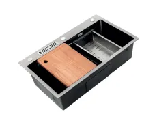 Мийка Mixxus Premium MH7545-SET-05 MICRO DECOR NANO-BLACK (3.0/0.8) комплект (графіт) (MX9633)