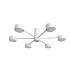 Люстра стельова MSK Electric Copter на шість круглих плафонів під лампи GX53 NL 8041-6 WH Білий (618769)