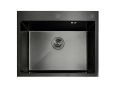 Мийка з нержавіючої сталі MIXXUS MH5843 DECOR NANO-BLACK (3.0/0.8) колір графіт (MI7042)