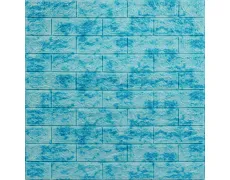 Декоративна 3D панель самоклейка 700х770х5мм Мармур блакитний (цегла) (065) SW-00000033