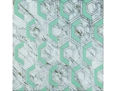 Панель стінова 3D 700х700х4мм Сіро-зелені стільники мармур SW-00002006