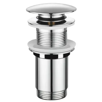 Донний клапан для раковини Koer PW-08-01 1 1/4''  без переливу автоматичний СLICK-СLACK (Колір хром) (KR5786)