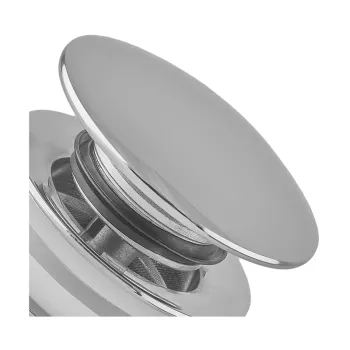 Донний клапан для раковини Koer PW-08-01 1 1/4''  без переливу автоматичний СLICK-СLACK (Колір хром) (KR5786)