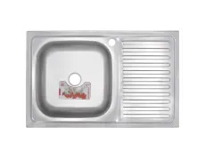 Кухонна мийка накладна Zerix Z8050L-06-160E (Satin) (ZX1612)