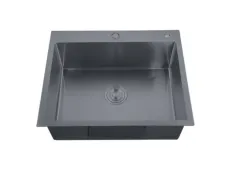Мийка Zerix ZH5050-215 Nano-Black (3.0/0.8) з нержавіючої сталі (MX1582)