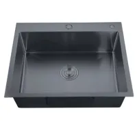 Мийка Zerix ZH5843-215 Nano-Black (3.0/0.8) з нержавіючої сталі (MX1584)