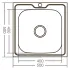 Кухонна мийка накладна Zerix Z5050-04-160E (Satin) (ZX1608)
