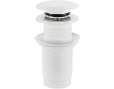 Донний клапан для раковини Koer PW-08-03 1 1/4''  без переливу автоматичнийСLICK-СLACK (Колір білий) (KR5787)