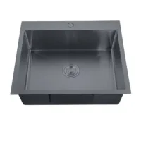 Мийка Zerix ZH5045-215 Nano-Black (3.0/0.8) з нерж. сталі  (MX1580)