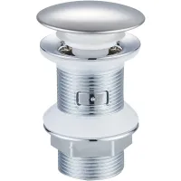 Донний клапан для раковини Zerix BV-02 1 1/4''  без переливу автоматичний СLICK-СLACK (Колір хром) (ZX6015)