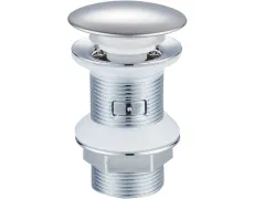 Донний клапан для раковини Zerix BV-02 1 1/4''  без переливу автоматичний СLICK-СLACK (Колір хром) (ZX6015)