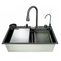 Мийка багатофункціональна Zerix ZH7546-SET-07 Micro Decor Graphite з вбудованим змішувачем з нерж.сталі (ZM5591) Мийка багатофункціональна Zerix ZH7546-SET-07 Micro Decor Graphite з вбудованим змішувачем з нерж.сталі (ZM5591)