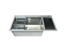 Мийка Zerix ZH8245-SET-08 Micro Decor SS Color з нержавіючої сталі (колір нерж.) (ZM5593)