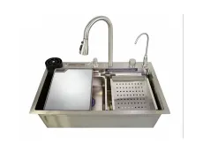 Мийка багатофункціональна Zerix ZH7546-SET-06 Decor SS Color з вбудованим змішувачем з нерж.cталі (ZM5596)