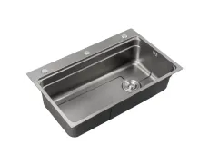 Мийка з нержавіючої сталі Mixxus MS7546-Set-01 Micro Decor Graphite (3.0/0.8) комплект (графіт) (MI8390)