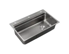 Мийка з нержавіючої сталі Mixxus MS6846-Set-01 Micro Decor Graphite (3.0/0.8) комплект  (графіт) (MI8388)