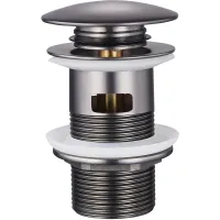 Донний клапан для раковини з переливом Zerix BV-09 GRAY 1 1/4