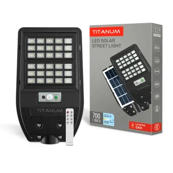 LED світильник сонячний IP54 TITANUM 700Lm 5000K Сенсорний LED світильник сонячний IP54 TITANUM 700Lm 5000K Сенсорний