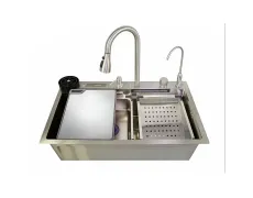 Мийка багатофункціональна Mixxus MH7546-SET-08 Decor SS Color з вбудованим змішувачем з нерж. сталі (MI8457)