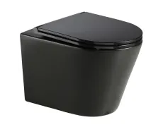 Унітаз підвісний Mixxus Premium BEVEL-0301-T3 BLACK 515х355х365mm, система змиву TORNADO 3.0 (MP6595)