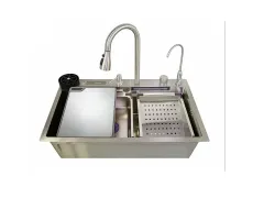 Мийка багатофункціональна Mixxus MH7546-SET-08 Micro Decor SS Color з вбудованим змішувачем з нерж. сталі (MI8458)
