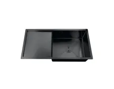 Мийка Zerix ZH7844B-215 (3.0/1.0) PVD-Black з сушаркою для посуду (ZM5565)
