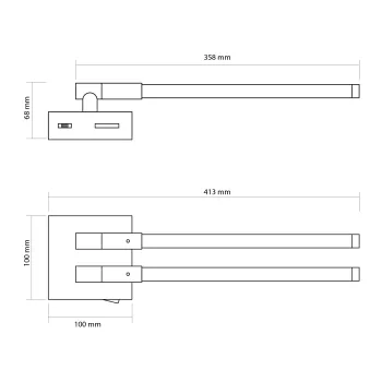 LED світильник настінний VIDEX WL042 10W 3000-4000-6000K White