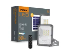LED прожектор автономний VIDEX 600Lm 5000K Сенсорний