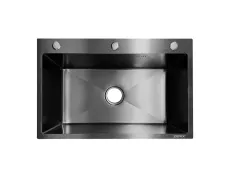 Мийка ZERIX ZH6545 DECOR GRAPHITE (3.0/0.8) з нержавіючої сталі (колір графіт) (ZX6179)